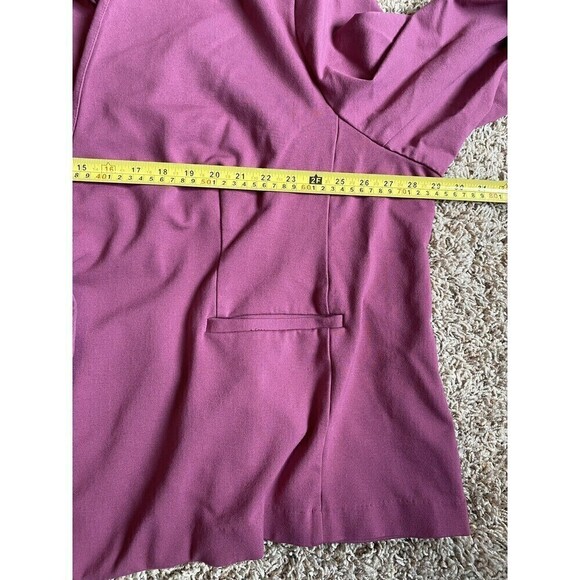RYAN Wylde Cardigan Women's Size 5X Purple Lilac One Button Closure Pockets - Picture 7 of 8